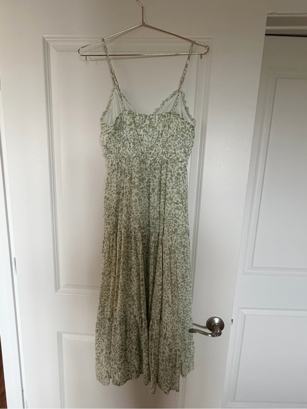 Trixxi Sage Green Floral Spaghetti-Strap Maxi Dress - Picture 4 of 4